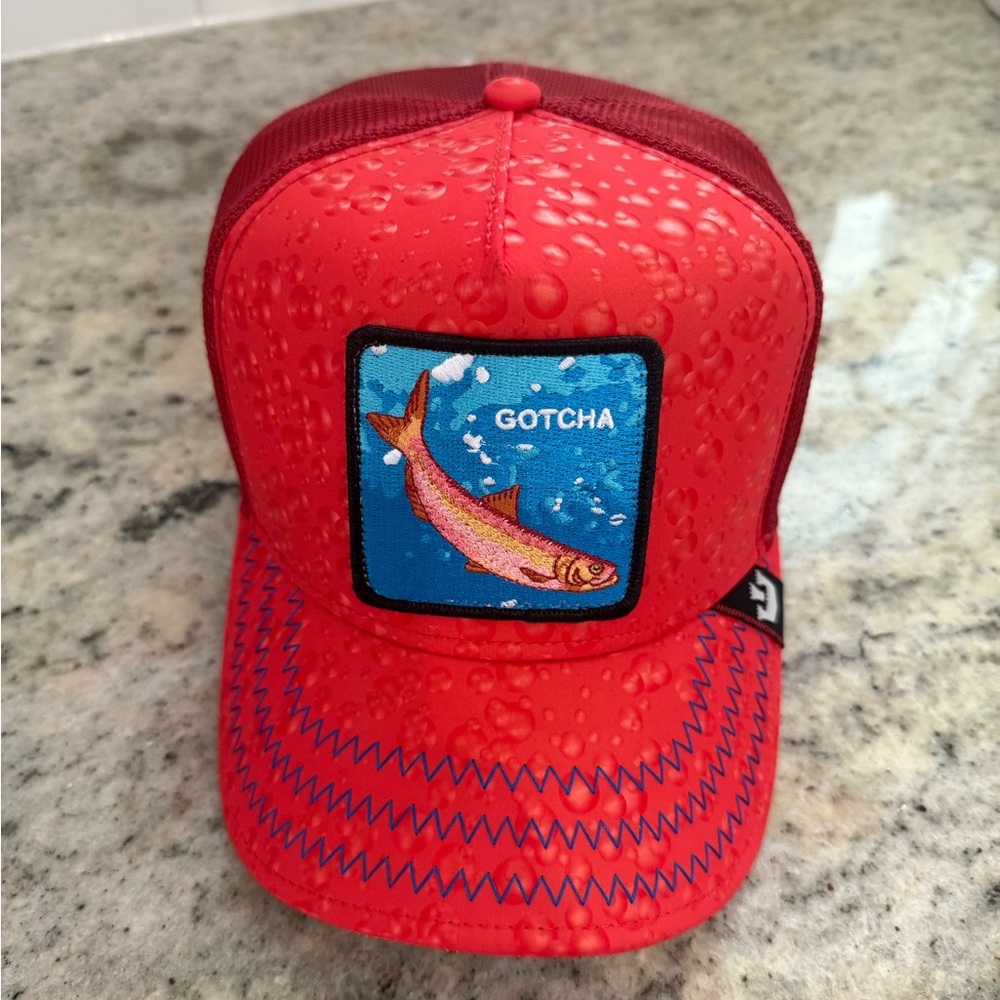 GOORIN Red Gotcha Fish Patch Cap